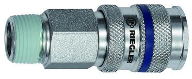 Riegler Schnellverschlusskupplung NW 7,8, Stahl, R 1/4 AG