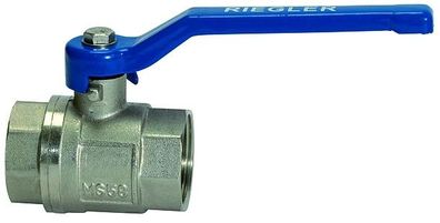 Riegler Kugelhahn »valve line«, Handhebel blau, MS vern., IG/IG, G 1/2