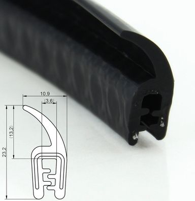 DF3-SIL - Silikon Kantenschutz Dichtungs Profil Gummi Dichtung als Fahne - Klemmberei