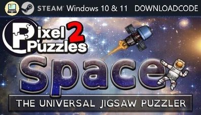 NEU PC Computer Spiel Pixel Puzzles 2 Space für Windows 10 11 STEAM Download Key