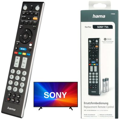 Hama Ersatz Fernbedienung für Sony Bravia Smart TV LED OLED Netflix App etc