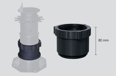 Adapter 80 mm für Terrassenlager