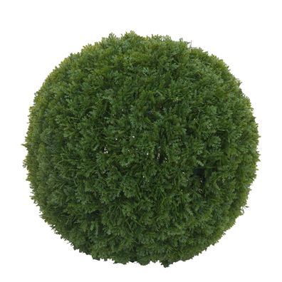Künstlicher Busch HWC-O96, Thujakugel Lebensbaum künstlich, Outdoor, Polyethylen