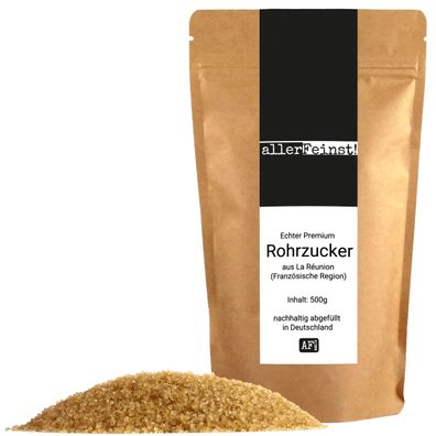 allerFeinst - Echter Premium Rohrzucker aus La Réunion - 500g