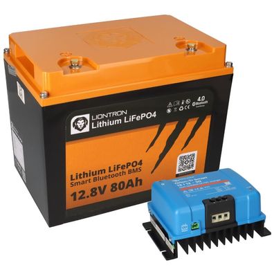 SET Liontron LiFePO4 Akku 12,8V 80Ah + Victron Orion-Tr Smart 12/12-30A Ladebooster