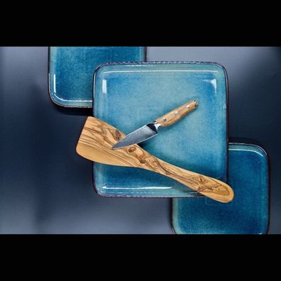 Schneidemesser Gemüsemesser | Damastmesser | Küchenmesser | Früchtemesser |Olivenholz