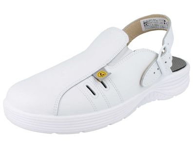 ABEBA 7131141 X-Light OB ESD Damen Herren Clogs Berufsschuhe weiss Glattleder