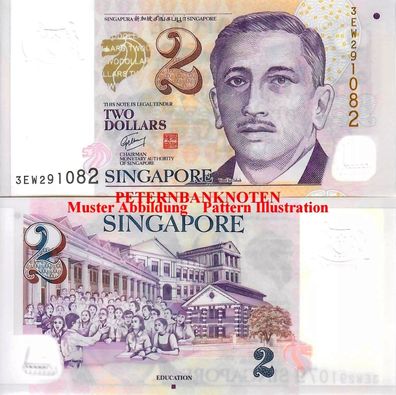 Singapure / Singapore 2 Dollar 2022 Unc. P New Polymer 6260#