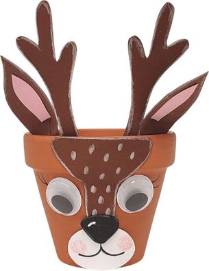 Bastelset Tontopf Reh von Prell, 12 Stück