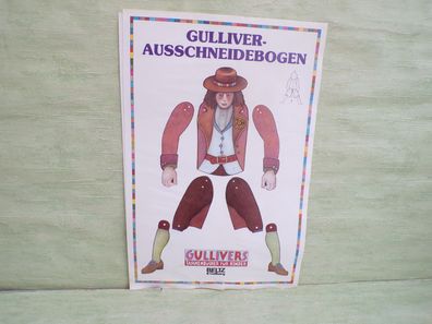 älterer Gulliver Auschneidebogen Beltz & Gelberg Verlag