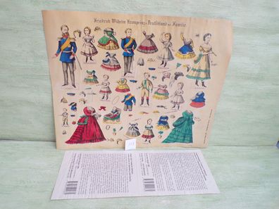 Modellbaubogen Puppenbogen Friedrich Wilhelm Kronprinz mit Familie Schreiber 588