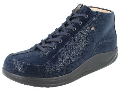 FINN Comfort Finnamic Machida Damen Halbschuhe Boots dunkelblau Glattleder