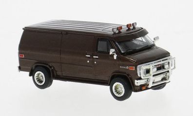 GMC Vandura, metallic braun, H0 Auto Modell 1:87, Brekina 18252