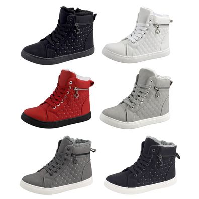 Neu Damen Stiefeletten Boots Gefütterte Freizeit Schuhe Winter- Sneaker 37-42 3025