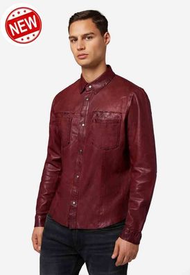 Lederhemd Ricano Reverse Shirt rot