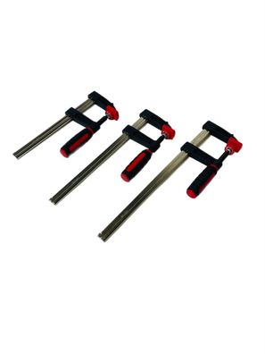 Klemmzwinge Schraubzwingen 150/200/250 je 2 Kuststoffgriff 6 tlg Set