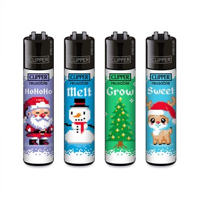 Clipper Reibrad Winter Pixel, 4 Stück