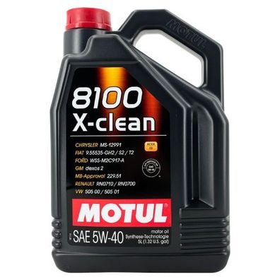 Motul 8100 X-clean 5W-40 5 Liter