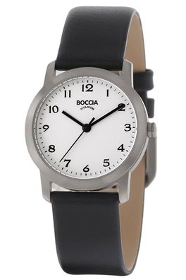 Boccia Titan-Damenuhr mit Lederarmband 3291-01