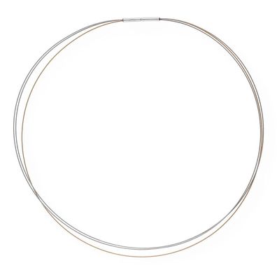 Boccia Schmuck Damen-Halsreif Stahl/Titan Zweifarbig 0804-03