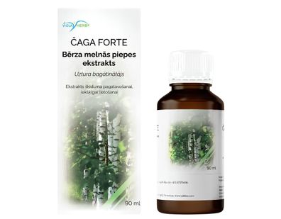 Chaga Forte Extrakt 1:1 Tschaga Mangan Bor Zink Vitalpilz Inonotus obliquus 90ml