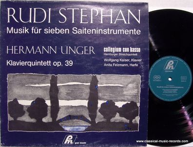 Pair Music TB 0380011 - Rudi Stephan, Hermann Unger, Collegium Con Basso - Musik