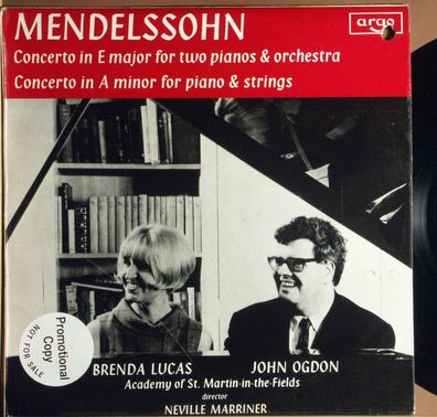 Argo ZRG 605 - Felix Mendelssohn-Bartholdy, Brenda Lucas, John Ogdon, The Academ