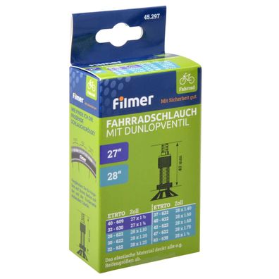 Filmer 45.297 Fahrradschlauch 28x 1 5/8 x 1 3/8 x 1,75 Dunlop - Schlauch 28" Rad