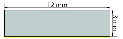 ZKS3x12 (VPE 1x10 m) Zellkautschuk - Streifen 3x12 mm einseitig selbstklebend (als Mo