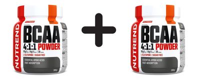 2 x Nutrend BCAA 4:1:1 Powder, Orange - 300g