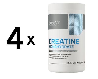 4 x OstroVit Creatine Monohydrate, Watermelon - 500g