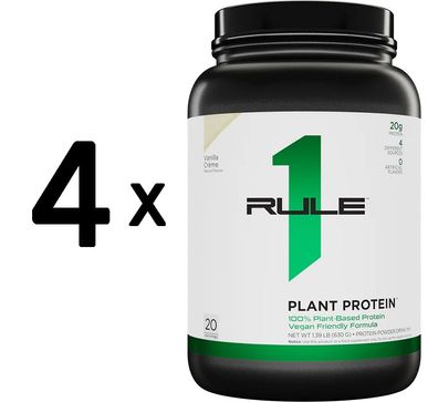 4 x Rule One Plant Protein, Vanilla Creme - 630g