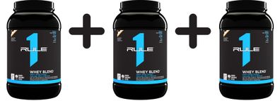3 x Rule One R1 Whey Blend, Campfire S'mores - 905g