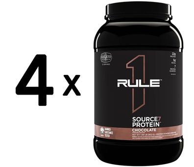 4 x Rule One Source7 Protein, Chocolate - 902g