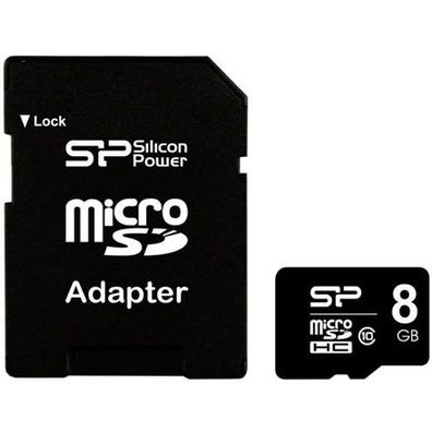 Silicon Power SP008GBSTH010V10SP Speicherkarte 8 GB MicroSDHC Class 10