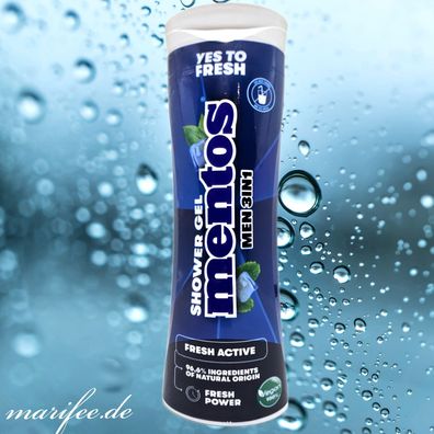 Mentos Duschgel Fresh Active, for Men, 3 in 1, 300 ml, 100 % Vegan Art.-Nr. 43190