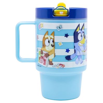 Bluey Becher Kunststoffbecher 530 ?ml mit Schraubdeckel – Motivbecher für Kinder