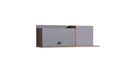 Wandregal Craft in Anthrazit/Holzoptik