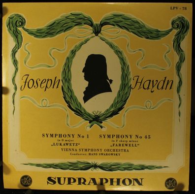 Supraphon LPV - 78 - Joseph Haydn, Wiener Symphoniker, Hans Swarowsky - Symphony