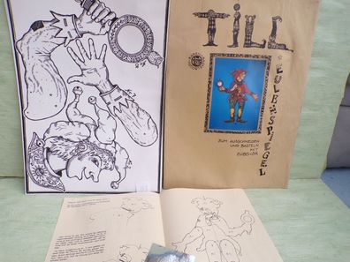 alter orginal Bärenbastelbogen Till Eulenspiegel Ausschneiden Basteln Bärenpresse