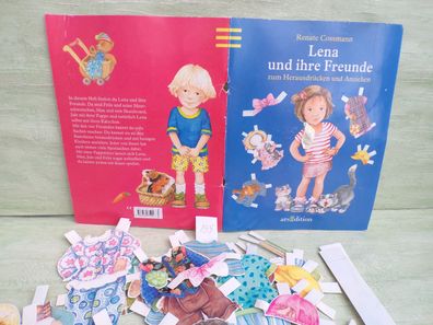 Renate Cossmann Lena und ihre Freunde arsEdition Herausdrücken Anziehen Paper Doll