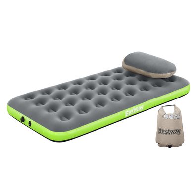 Single-Luftbett Roll & Relax mit Kissenpumpe 188 x 99 x 22 cm