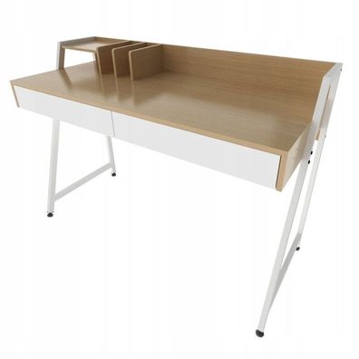 Moderner Jugend-Computertisch Premium Loft 124 cm mit Regalen