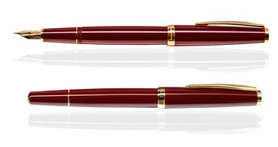 CLEO Classic Gold Füllfederhalter Bordeaux, 14 K Feder