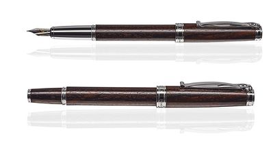 CLEO Füllfederhalter Natura Zirikote, Feder 18 K Gold