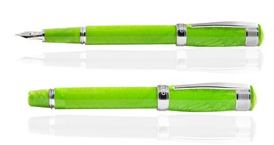 CLEO Aura Füllfederhalter Green Mamba, 14 K Goldfeder