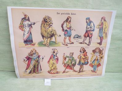 Modellierbogen Modellbaubogen Ausschneidebogen Reprint der gestiefelte Kater