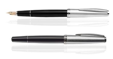 CLEO Classic Metall Füllfederhalter Schwarz, 14k Goldfeder