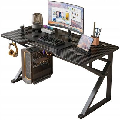 Gaming-Schreibtisch Tisch für Gamer modern Computer Loft schwarz 120 cm