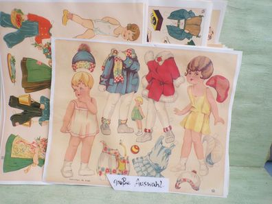 Neuruppiner Bilderbogen Oehmigke & Riemschneider Ankleidefiguren Ankleidepuppen